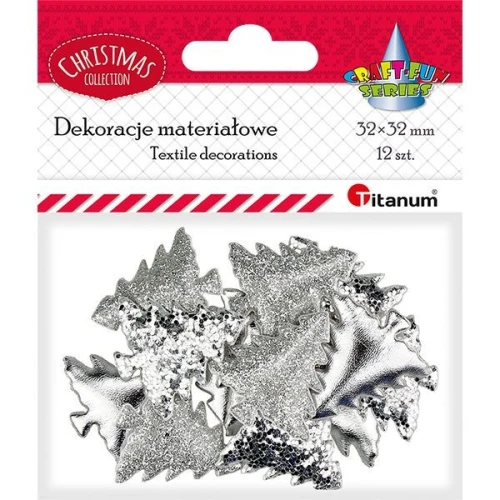 Ozdoba materiałowa Craft-Fun Series Srebrne choinki Titanum (BJ25042704)