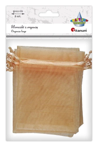 Organza Craft-Fun Series Woreczki z organzy łososiowy Titanum (25BJ033127-5)