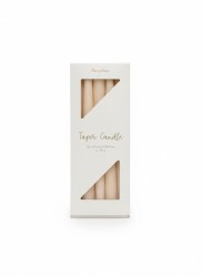 Świeca stożkowa matowa nugatowy Partydeco (SKMAT-076J)