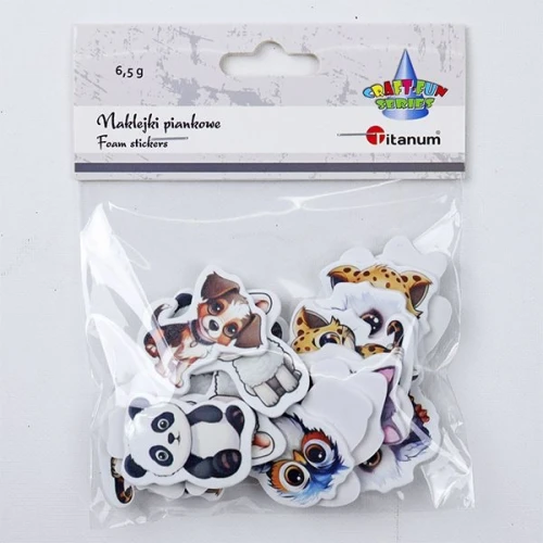 Naklejka (nalepka) Craft-Fun Series wesołe zwierzątka Titanum (25QS0901-6)