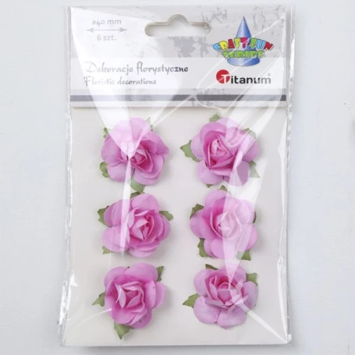 Ozdoba papierowa Craft-Fun Series róże na druciku Titanum (25YX0902-12)