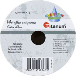 Wstążka Craft-Fun Series satynowa karbowana 40x3 [mm x m] różowy jasny Titanum (BJ25091148-2)