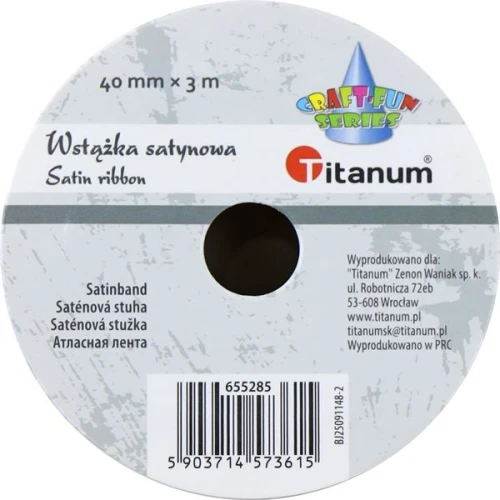 Wstążka Craft-Fun Series satynowa karbowana 40x3 [mm x m] różowy jasny Titanum (BJ25091148-2)