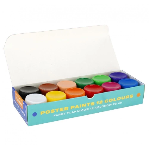 Farby plakatowe kolor: mix 20ml 12 kolor. Starpak (533629)