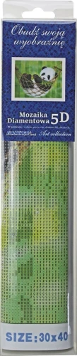 Zestaw kreatywny Diamentowa mozaika 30x40cm Panda w hamaku Flamingo Line (1(43))