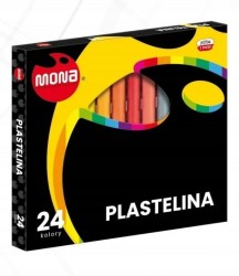 Plastelina 24 kol. 24 kol mix 15g Mona