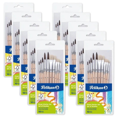 Pędzel 5 płaskich + 5 okrągłych nr 5 Pelikan (400191587)