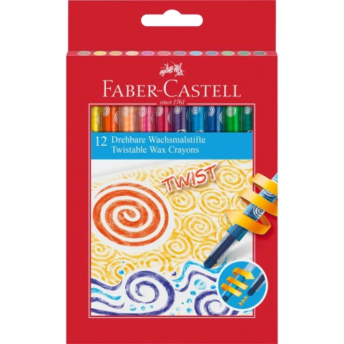 Kredki świecowe wykręcane 12 kol. Faber Castell (120003 FC)