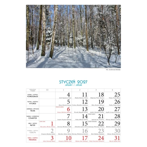 Kalendarz ścienny wieloplanszowe - rodzinny 280mm x 200mm Beskidy (KR)