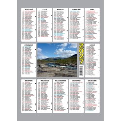 Kalendarz ścienny plakietka A4 250mm x 350mm Beskidy