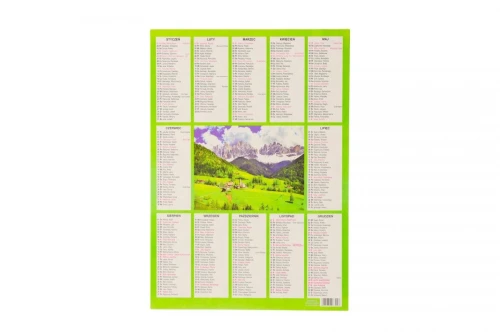 Kalendarz ścienny plakietka 240mm x 340mm Darrieus