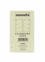 Wkład do organizera kalendarz a6 2026 Antra (TDW)