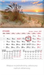 Kalendarz ścienny BAŁTYK JEDNODZIELNY 320mm x 560mm Lucrum (KT02)