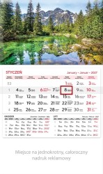 Kalendarz ścienny SZCZYTY JEDNODZIELNY 320mm x 560mm Lucrum (KT01)