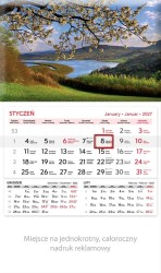 Kalendarz ścienny PANORAMA JEDNODZIELNY 320mm x 560mm Lucrum (KT03)