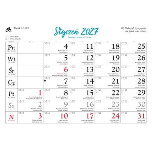Kalendarz ścienny RODZINNY MIASTA W AKWARELI 13-KARTKOWY 280mm x 200mm Lucrum (WL5)