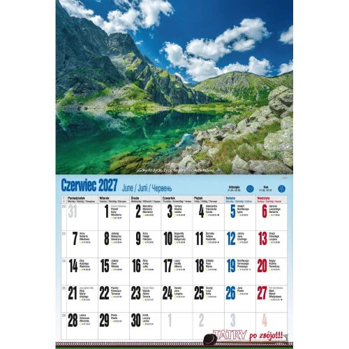 Kalendarz ścienny ALBUMOWY TATRY PO ZBÓJU 470mm x 320mm Pan Kalendarzyk (KSA V.5)