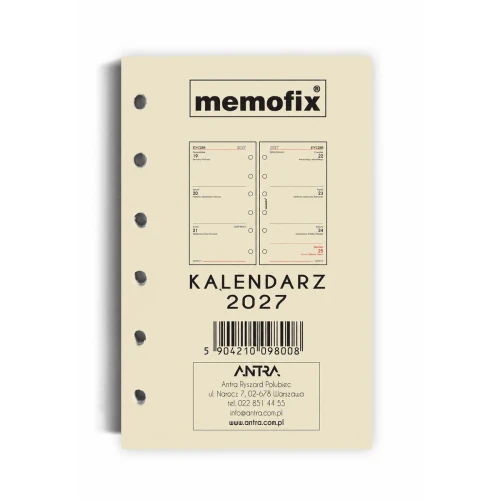 Wkład do organizera kalendarz A6 2027 [mm:] 105x148 Antra (TDW)