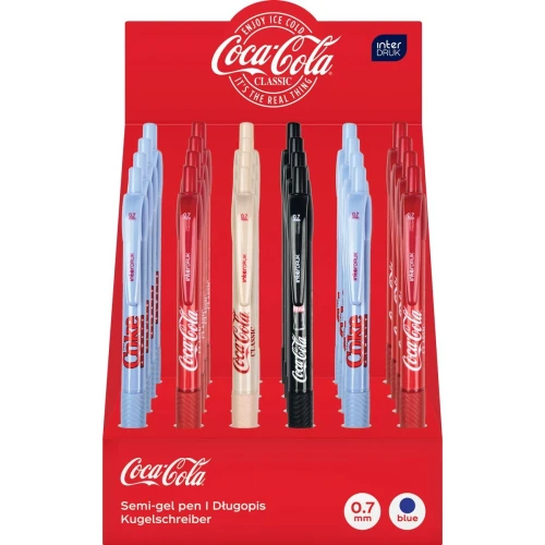 Długopis COCA COLA wkład niebieski 0,7mm Interdruk