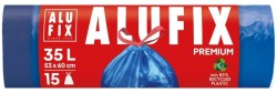 Worki na śmieci z taśmą ściągającą kolor: niebieski 35L 15 szt Alufix (BS-AX-655322)