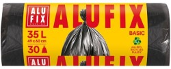 Worki na śmieci economy kolor: czarne 35L 30 szt Alufix (BS-AX-655186)