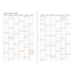 Kalendarz nauczyciela książkowy (terminarz) Vivella czerwony A5 143mm x 204mm Wokół Nas (A5DN076B)