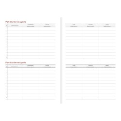 Kalendarz nauczyciela książkowy (terminarz) Nebraska z gumką czekoladowy A5 143mm x 204mm Wokół Nas (A5TN070B)