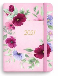 Kalendarz książkowy (terminarz) 2027 Botanical dzienny, Azalia różowa A5 210mm x 145mm Antra (Kal001503)