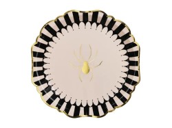 Talerz jednorazowy Pająk, 23 cm, mix papier śr. 230mm 6 szt Partydeco (TPP101)