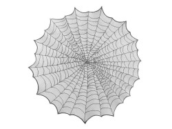 Ozdoba halloweenowa Obrus Pajęczyna, 124cm Partydeco (OBRU4)