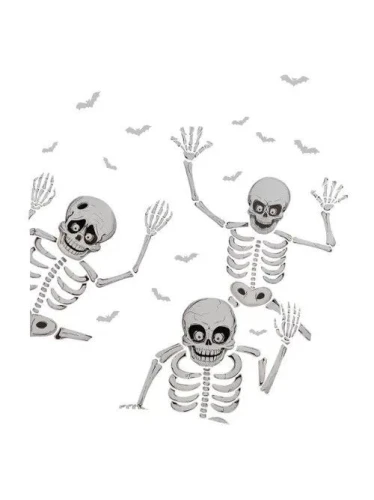Ozdoba halloweenowa ELEKTROSTATYCZNA DEKORACJA NA OKNO SZKIELETY XL Arpex (HA9911)