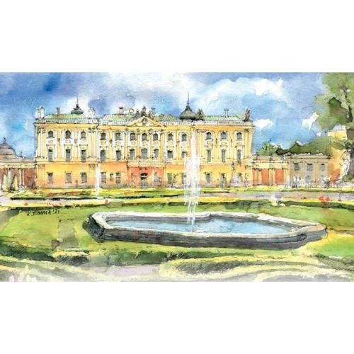 Kalendarz ścienny notatnikowy 2027 aKWARELE Z POLSKI 220mm x 490mm Lucrum (WN04)