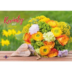 Kalendarz ścienny KWIATY wieloplanszowy 285mm x 410mm Avanti (KA-8)