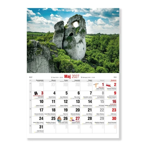 Kalendarz ścienny KRAJOBRAZY POLSKI wieloplanszowy 285mm x 410mm Avanti (KA-7)