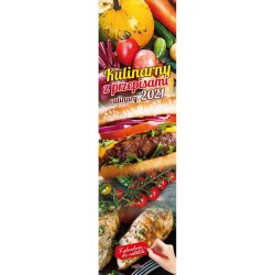 Kalendarz ścienny KULINARNY wieloplanszowy paskowy 130mm x 460mm Avanti (KP-5)
