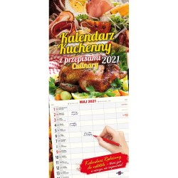 Kalendarz ścienny KUCHENNY wieloplanszowy paskowy 220mm x 490mm Avanti (KPD-3)