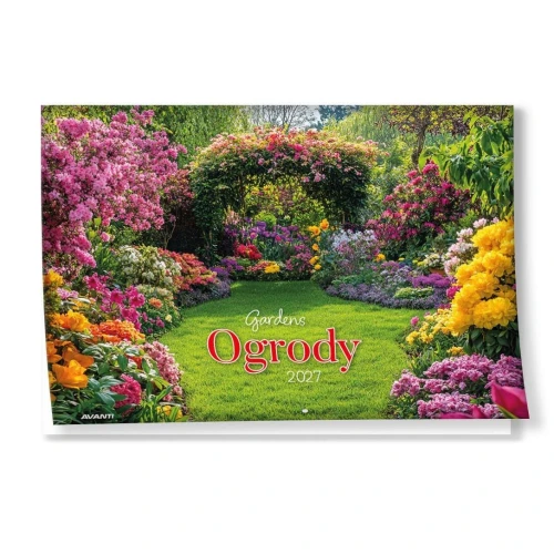 Kalendarz ścienny OGRODY wieloplanszowy 285mm x 410mm Avanti (KA-11)