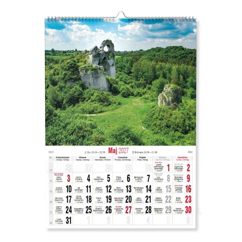 Kalendarz ścienny MAŁY SPIRALA Krajobrazy 230mm x 305mm Avanti (KSMS-1)
