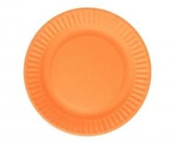 Talerz jednorazowy pomarańczowe, 18 cm, 6 szt. papier śr. 180mm 6 szt Godan (PF-TPPO)