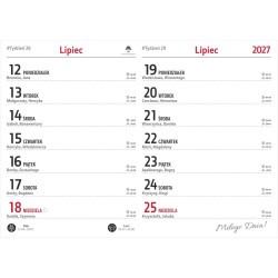 Kalendarz książkowy (terminarz) ORGANIZER ZESZYTOWY tygodniowy A5 Avanti (KK V.4)