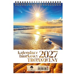 Kalendarz biurkowy PIONOWY biurkowy trójdzielny A5 Avanti (KBA5-TR)