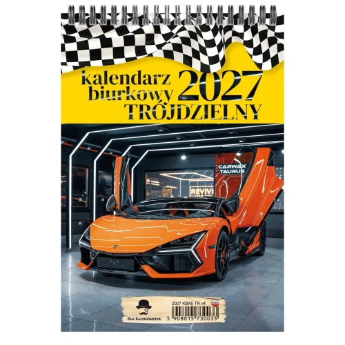 Kalendarz biurkowy PIONOWY biurkowy trójdzielny A5 Avanti (KBA5-TR)