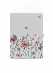 Kalendarz książkowy (terminarz) METALIC FLOWERS A5 Interdruk (192)