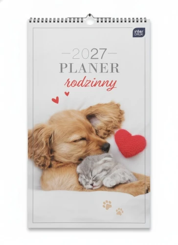 Kalendarz ścienny pLANERY wieloplanszowy 250mm x 430mm Interdruk (ZWIERZAKI)