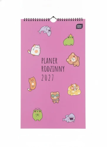 Kalendarz ścienny PLANERY wieloplanszowy 250mm x 430mm Interdruk (KAWII)