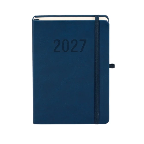 Kalendarz książkowy (terminarz) 2027 MEMOFIX dzienny, granatowy A5 203mm x 142mm Antra (Kal001454)