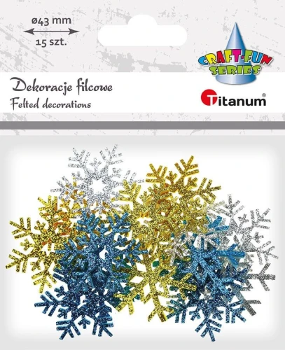 Ozdoba piankowa Craft-Fun Series Śnieżynki Titanum (26CR0258)