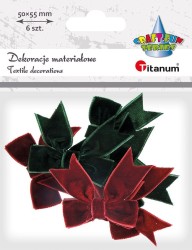 Ozdoba materiałowa Craft-Fun Series Kokardy velvet Titanum (26CR0210)