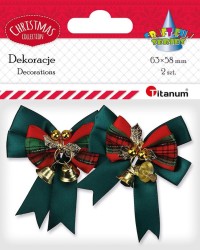 Ozdoba materiałowa Craft-Fun Series Kokardy z dzwoneczkami Titanum (26CR0217)
