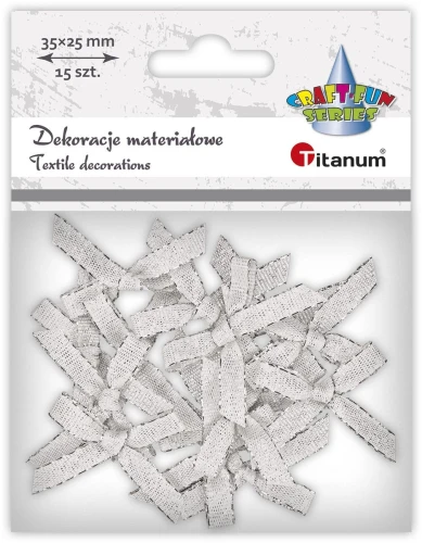 Ozdoba materiałowa Craft-Fun Series Kokardki  srebrne Titanum (26CR0262-B)